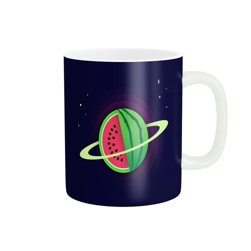 ماگ پادآفرین مدل یلدایی شب یلدا شب چله طرح انار و هندوانه کد p2681