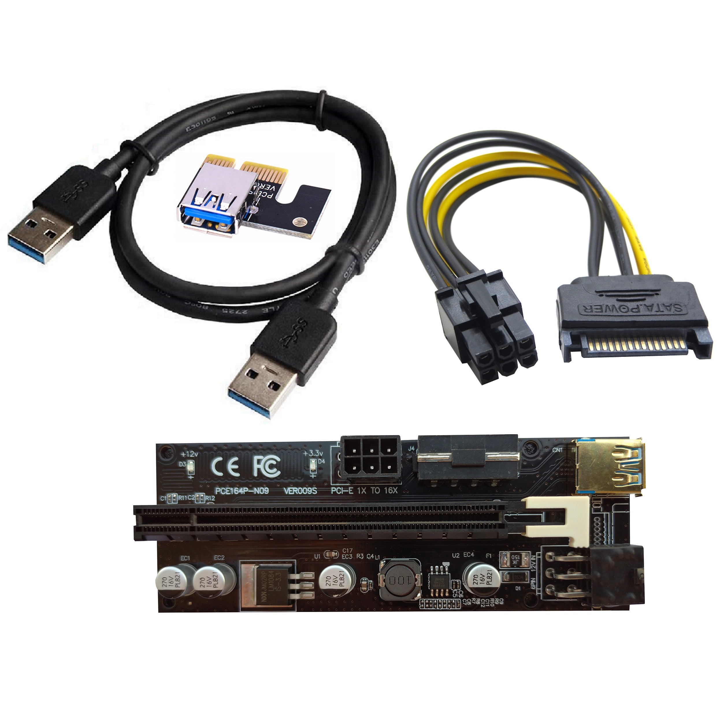 رایزر گرافیک تبدیل PCI EXPRESS X1 به X16 مدل VER009S plus