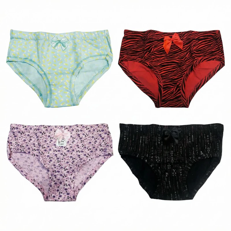 شورت زنانه مدل نخ پنبه L745860 بسته 4 عددی