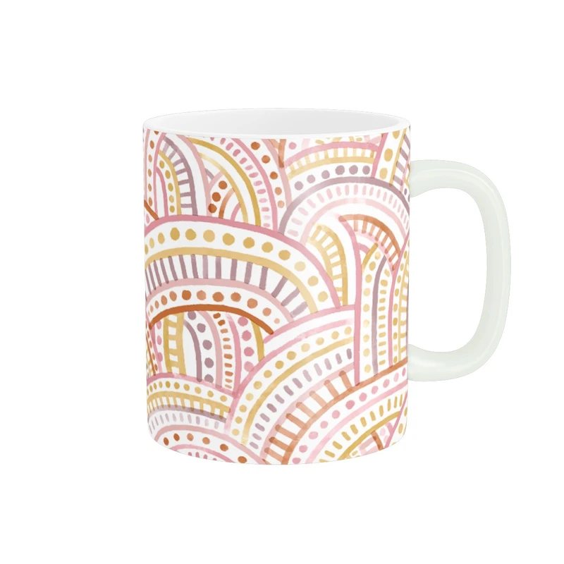 ماگ پاد آفرین مدل رنگین کمان هنری کد 138