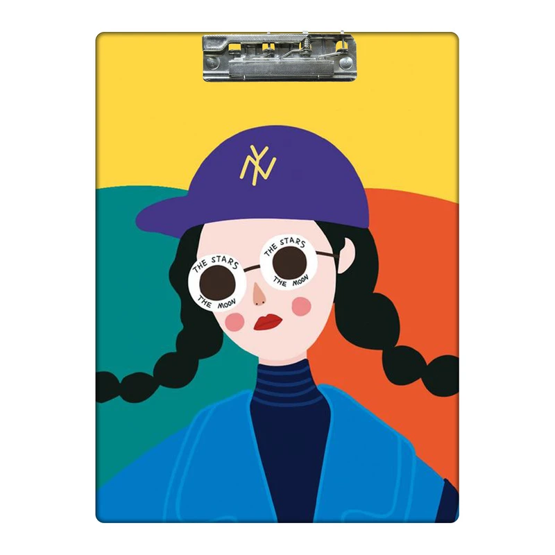 تخته شاسی طرح دختر با کلاه نیویورک کد  9873066 سایز A4