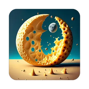 زیر لیوانی کاکتی طرح ماه و ستاره مدل mp52986