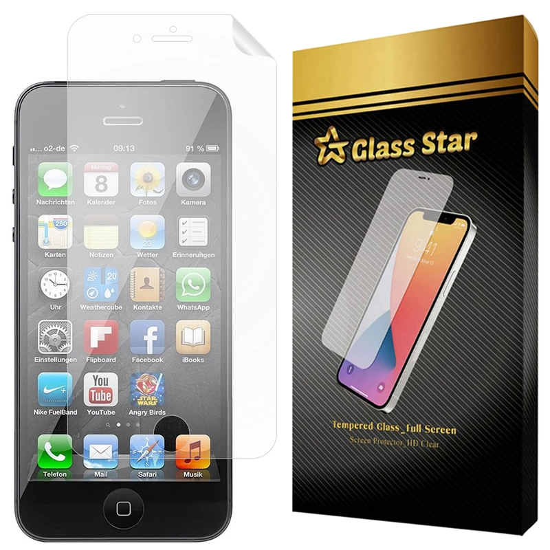 محافظ صفحه نمایش گلس استار مدل GNMF مناسب برای گوشی موبایل اپل iPhone 5s / iPhone 5c / iPhone 5