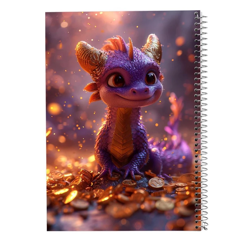 دفتر ژورنال نویسی 50 برگ مدوپد مدل نقطه ای طرح اژدها کد DF16802