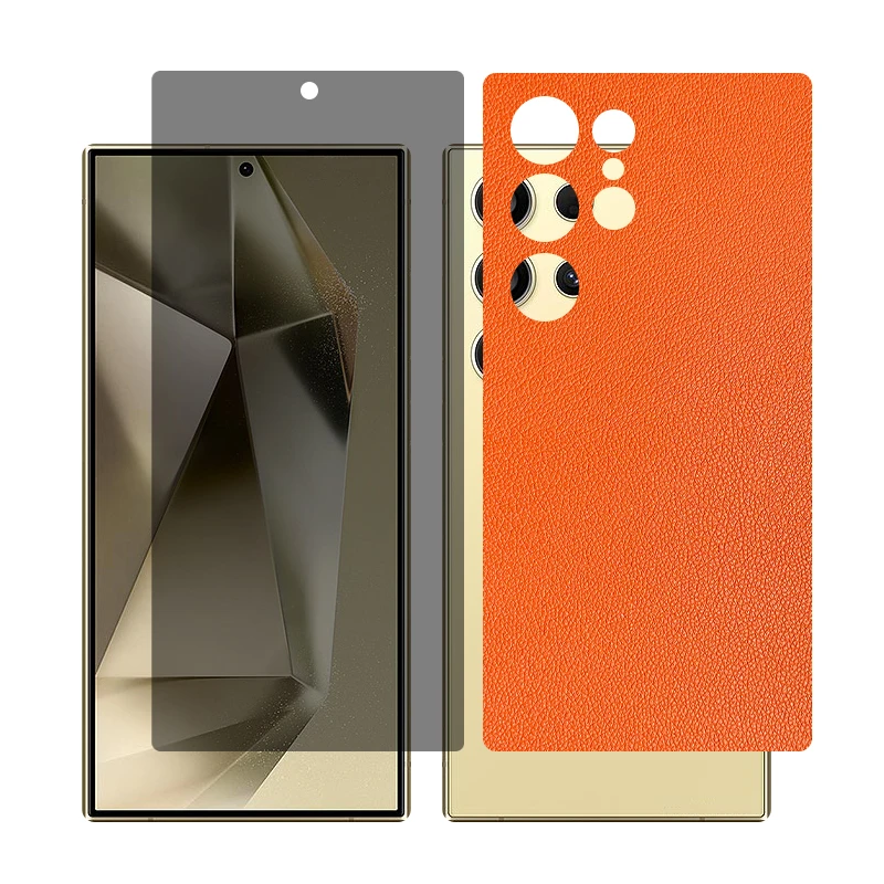 محافظ صفحه نمایش حریم شخصی گلس مدل Together مناسب برای گوشی موبایل سامسونگ Galaxy S22 Ultra به همراه برچسب پوششی پشت گوشی 