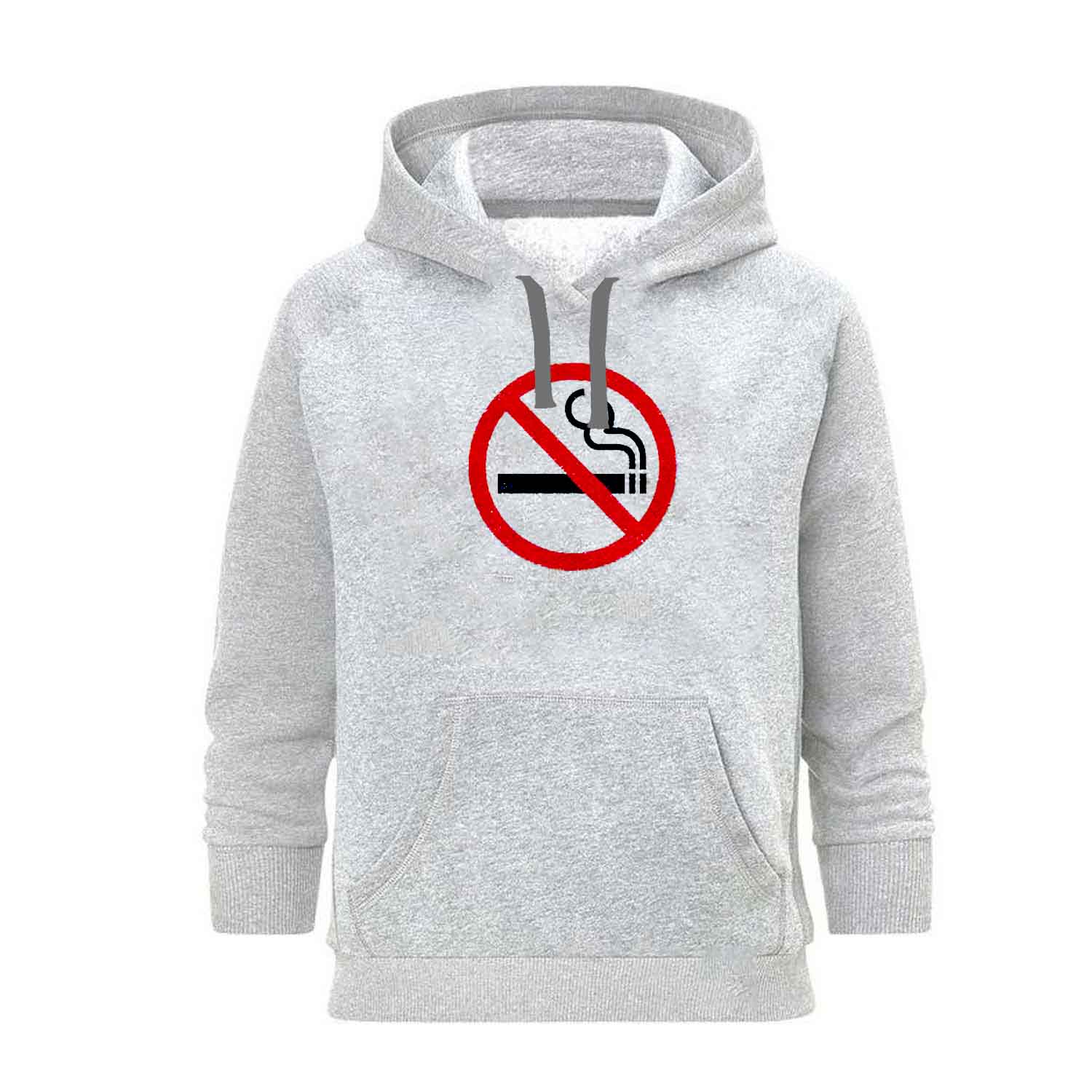 هودی زنانه مدل سیگار ممنوع کد SH14 رنگ طوسی