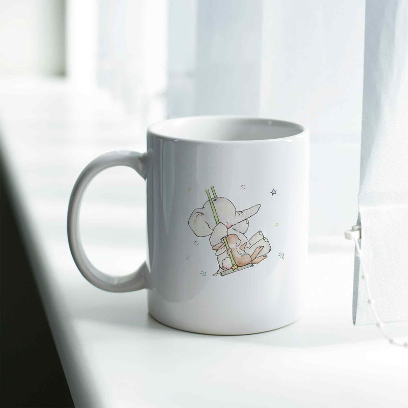 ماگ ژالینو مدل فیل و خرگوش کد 002