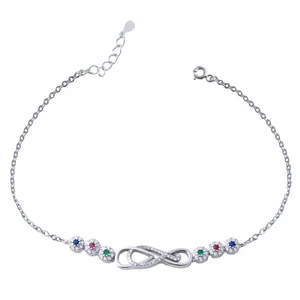   دستبند نقره زنانه بازرگانی میلادی مدل بی نهایت کد DP_352