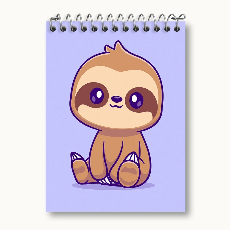 دفتر یادداشت 50 برگ خندالو مدل حیوانات بامزه تنبل کد 29669