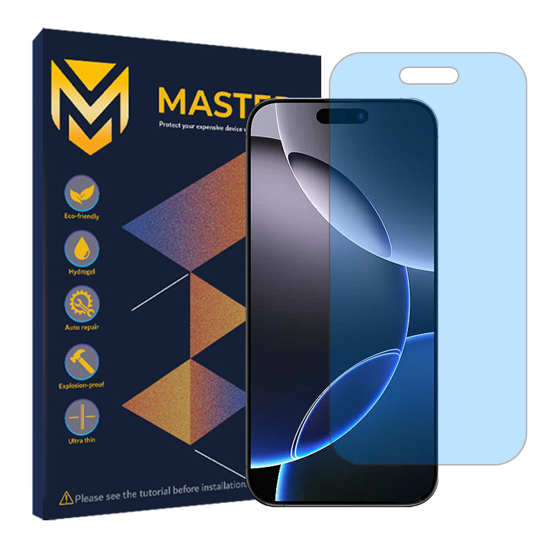 محافظ صفحه نمایش ضد اشعه آبی مستر مدل Resistant مناسب برای گوشی موبایل اپل iPhone 16 Pro
