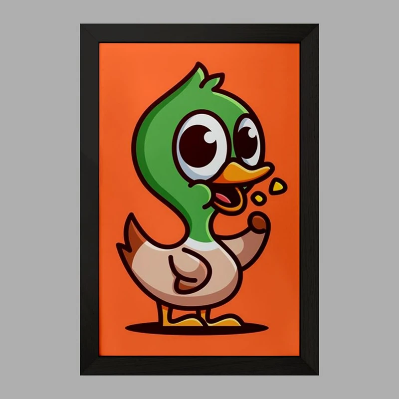 تابلو خندالو مدل حیوانات بامزه جوجه اردک کد 28175