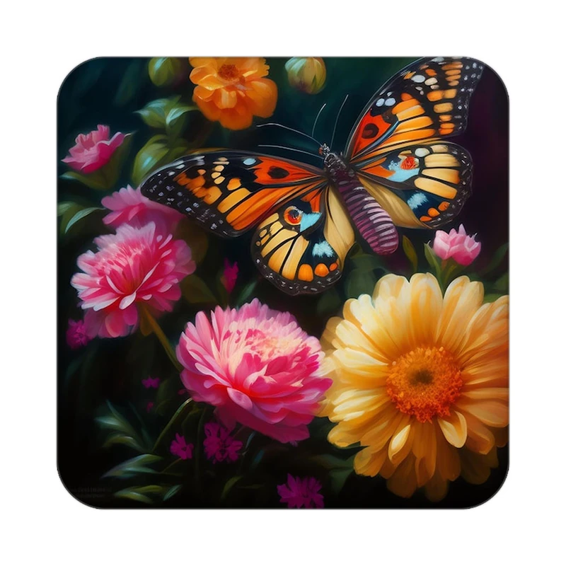 زیر لیوانی کاکتی طرح گل مدل mp17715