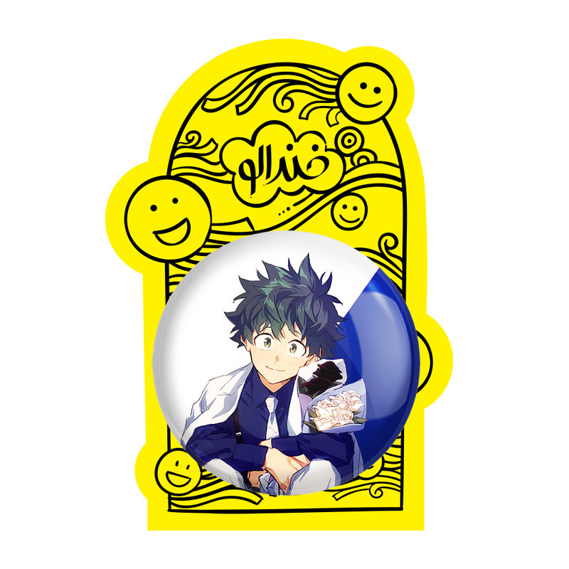 آینه جیبی خندالو طرح ایزوکو میدوریا انیمه آکادمی قهرمان من My Hero Academia مدل تاشو کد 10079
