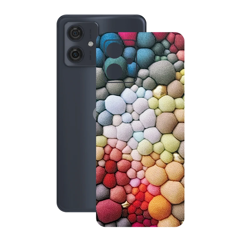 برچسب پوششی ریمکس مدل Leth طرح سنگ رنگی مناسب برای گوشی موبایل موتورولا Moto G54
