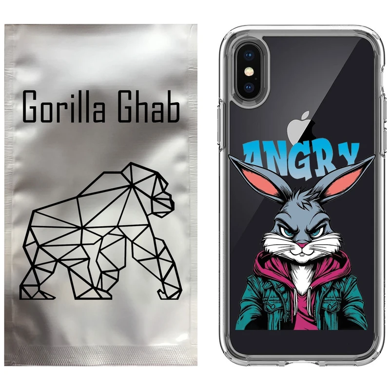 کاور گوریلا قاب مدل CLG کد 51 طرح خرگوش مناسب برای گوشی موبایل اپل iPhone X / XS