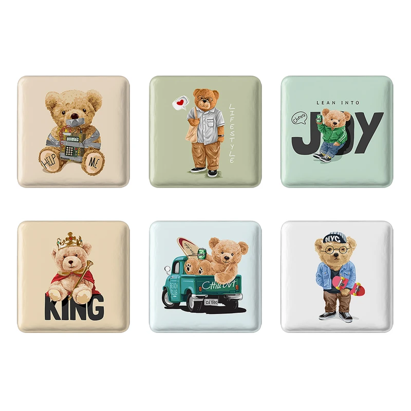 مگنت خندالو طرح تدی Teddy کد 1680A مجموعه 6 عددی