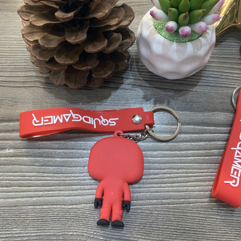 جاکلیدی دخترانه مدل سیلیکونی اسکویید گیم دایره طرح squid game