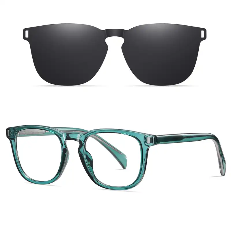 فریم عینک طبی مدل CG7202C649-P109 Polarized Double Switch به همراه کاور آفتابی