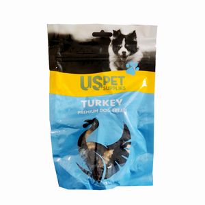 تشویقی سگ یو اس پت مدل دمبلی طعم بوقلمون وزن 100 گرم