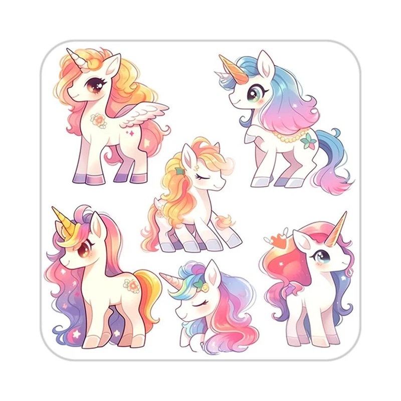 زیر لیوانی کاکتی طرح اسب تک شاخ و یونیکورن مدل mp30078