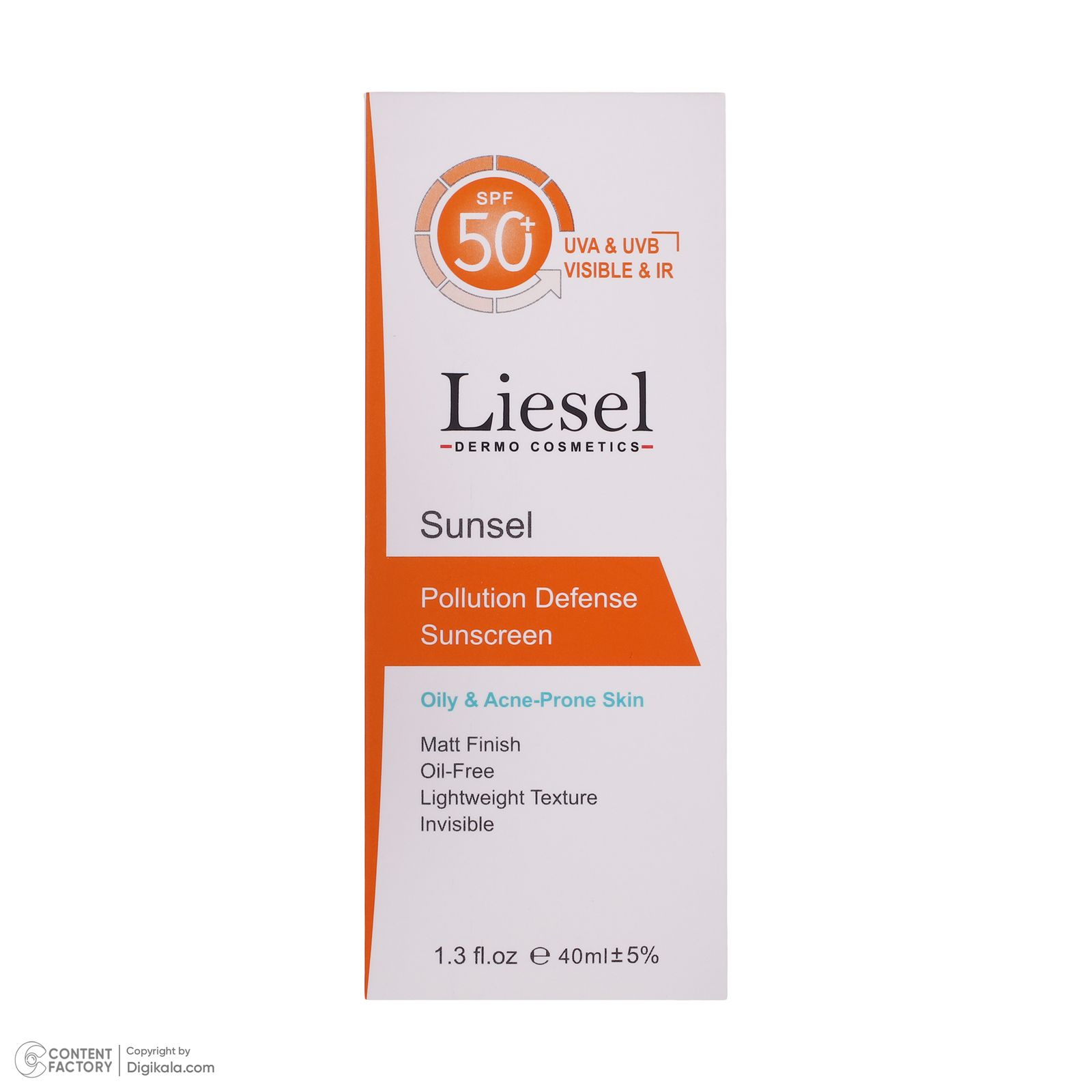 کرم ضد آفتاب بدون رنگ لایسل SPF 50 مدل Pollution Defense02 ‌مناسب پوست‌های چرب و آکنه ای حجم 40 میلی‌لیتر -  - 6