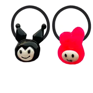 کش مو دخترانه مدل عروسکی طرح  کرومی و ملودی کد 48 بسته 2 عددی