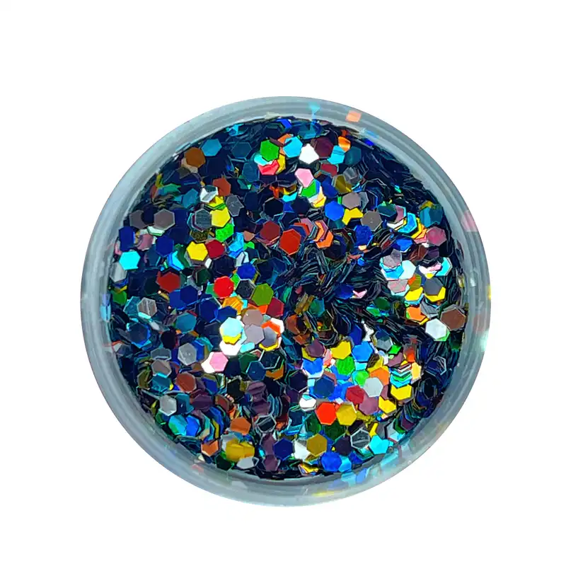 تزیین ناخن مدل پولک شاینی wqo مجموعه 6 عددی