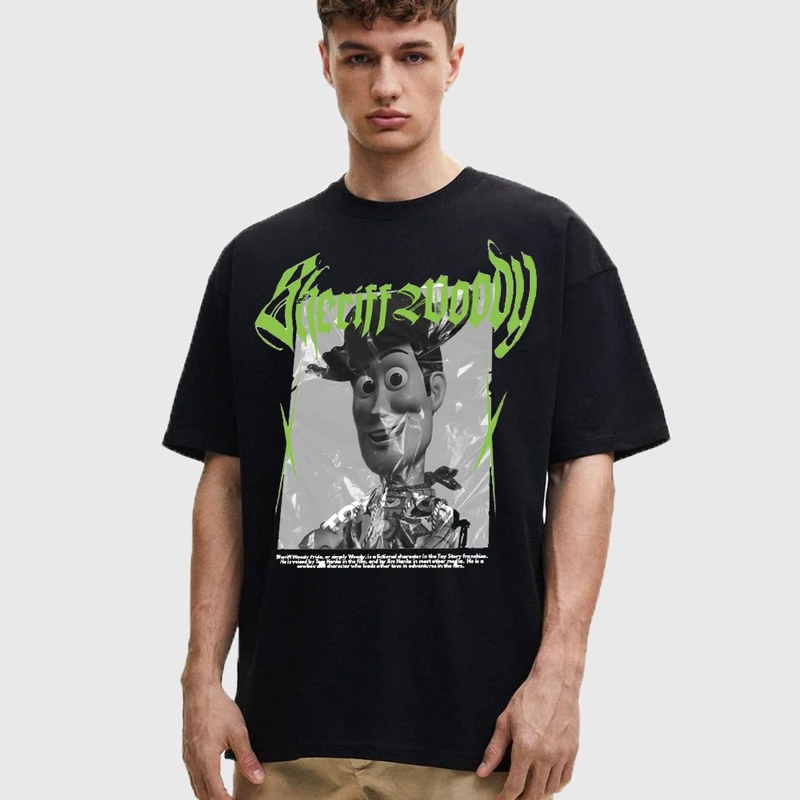 تی شرت آستین کوتاه مردانه مدل دارک کلانتر وودی mo497