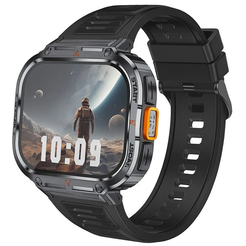 ساعت هوشمند صفحه نمایش 2 اینچی و قاب 51 میلیمتری مدل NX23 با بند سیلیکونی