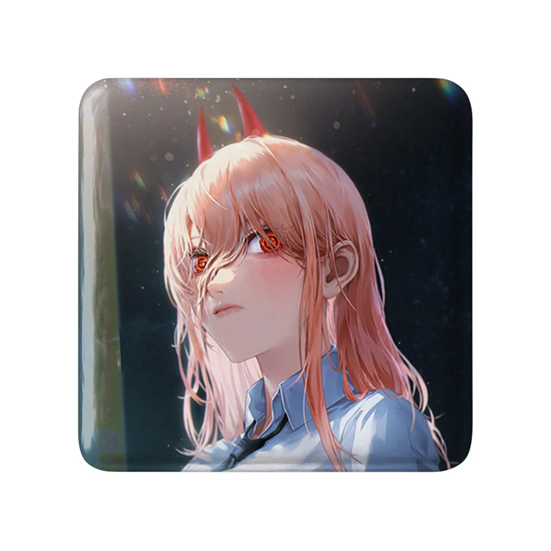 مگنت خندالو طرح پاور انیمه مرد اره ای Chainsaw Man  مدل مربعی کد 23182