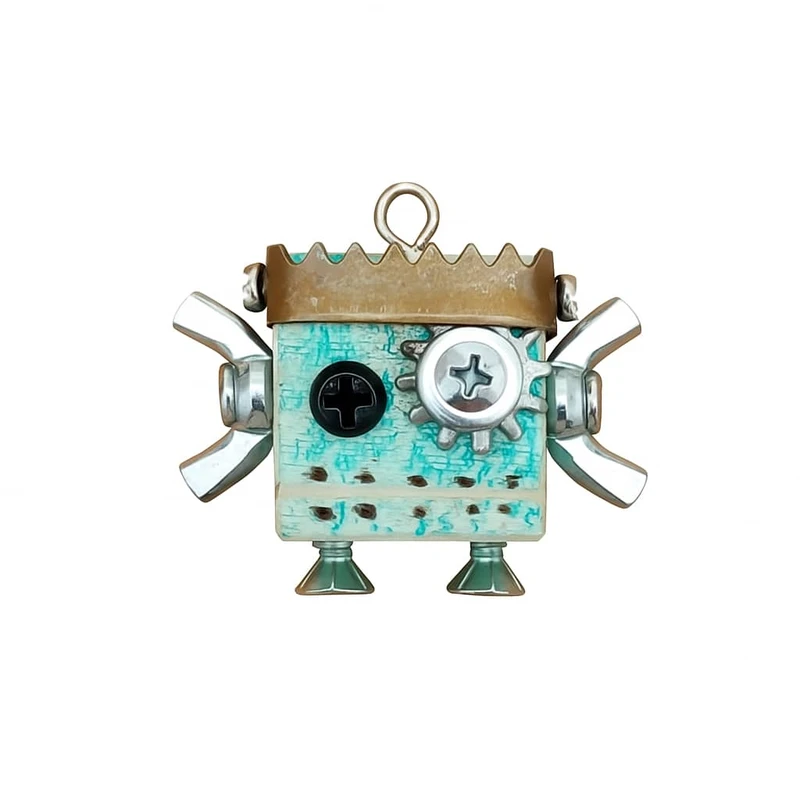 جاکلیدی دستی چوبی هنرانه مدل رباتی کد 10