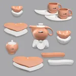 سرویس صبحانه‌خوری 19 پارچه 2 نفر آی سرام مدل 4025 طرح ریتا