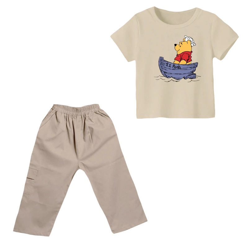 ست تی شرت و شلوارک پسرانه مدل پو کد ۷۴