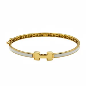 دستبند النگویی طلا کم اجرت 18 عیار زنانه پندار گلد مدل هرمس کد DB14