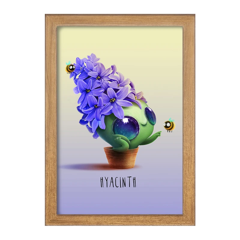 تابلو خندالو مدل گل سنبل کد F391