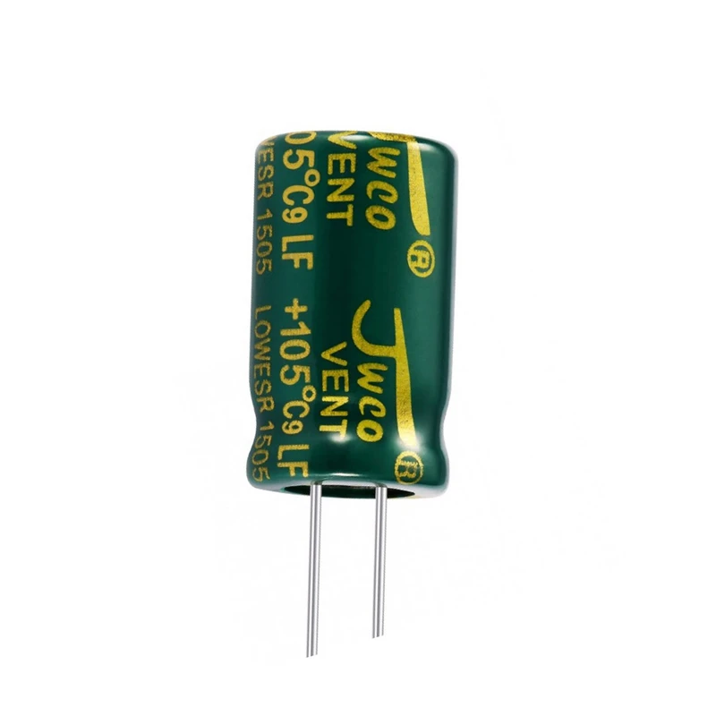 خازن الکترولیت 1uf-50V جی دبلیو کو کد Silvana-C03 بسته 100 عددی