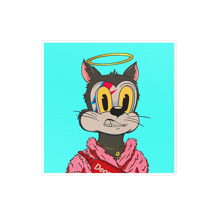 استیکر لپ تاپ ماسا دیزاین طرح CAT مدل STKJO