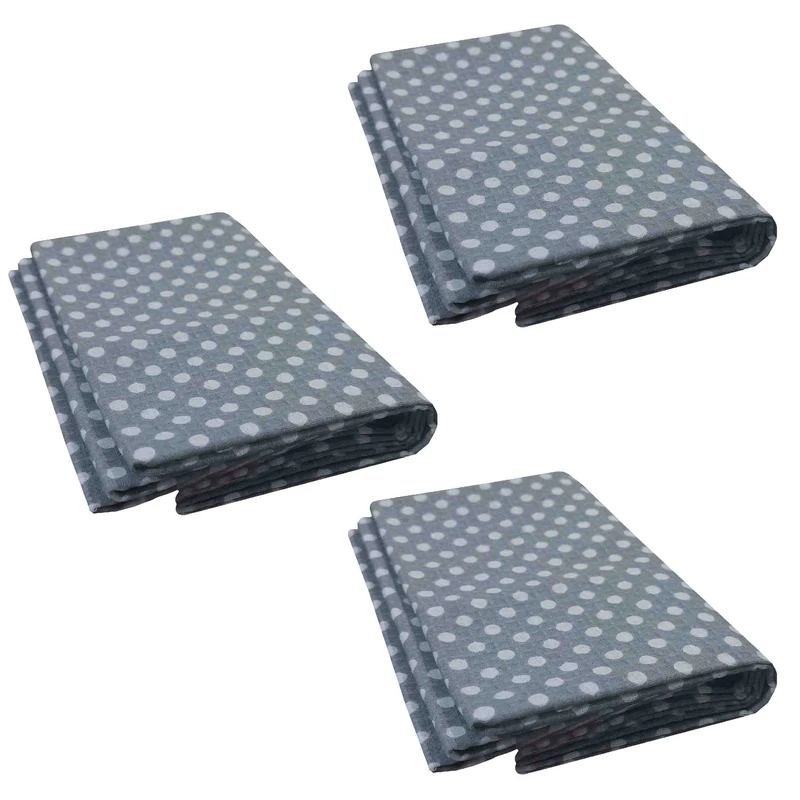 دستمال نظافت خانه و آشپزخانه پنبه‌، نخ مدل عسل کد 0010 بسته 3 عددی