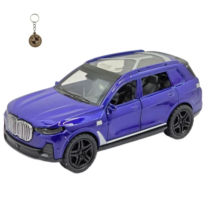 ماکت ماشین ناب سل مدل بی ام ایکس 7 فلزی چراغدار موزیکال BMW X7 به همراه جاسوییچی 