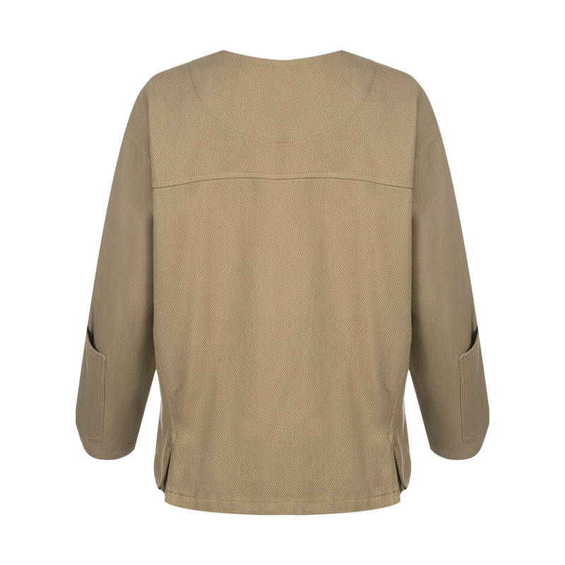 کت زنانه سرژه مدل 232158 رنگ نسکافه ای