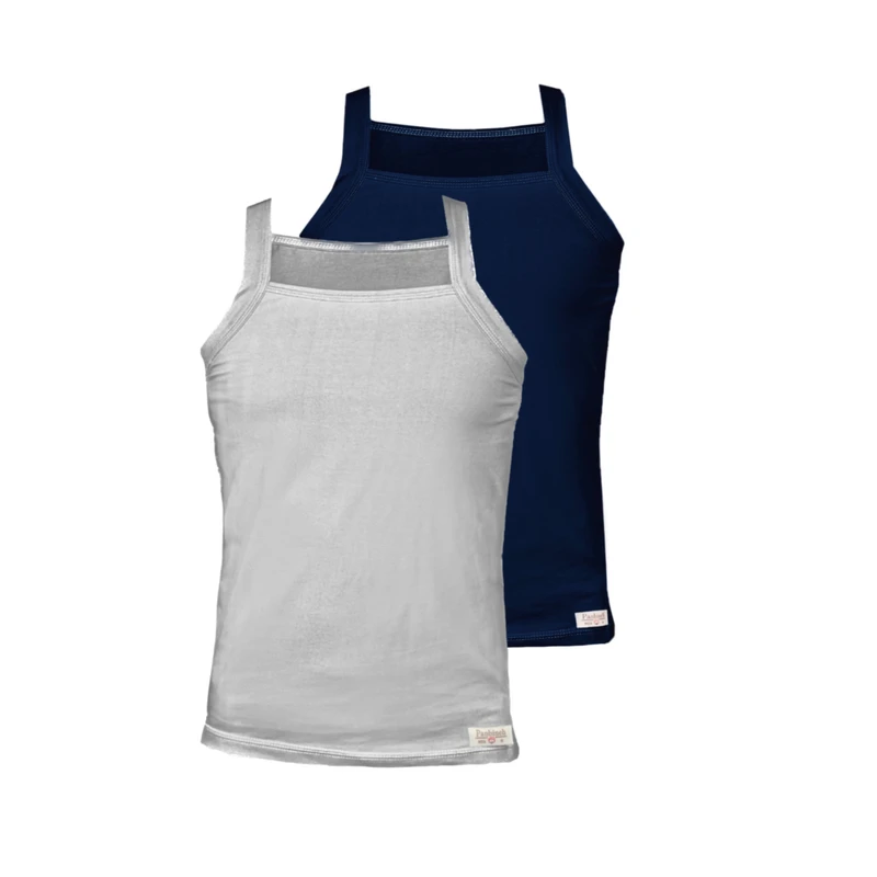 زیرپوش خشتی مردانه پنبینه مدل نخ پنبه خالص صادراتی مجموعه 2 عددی