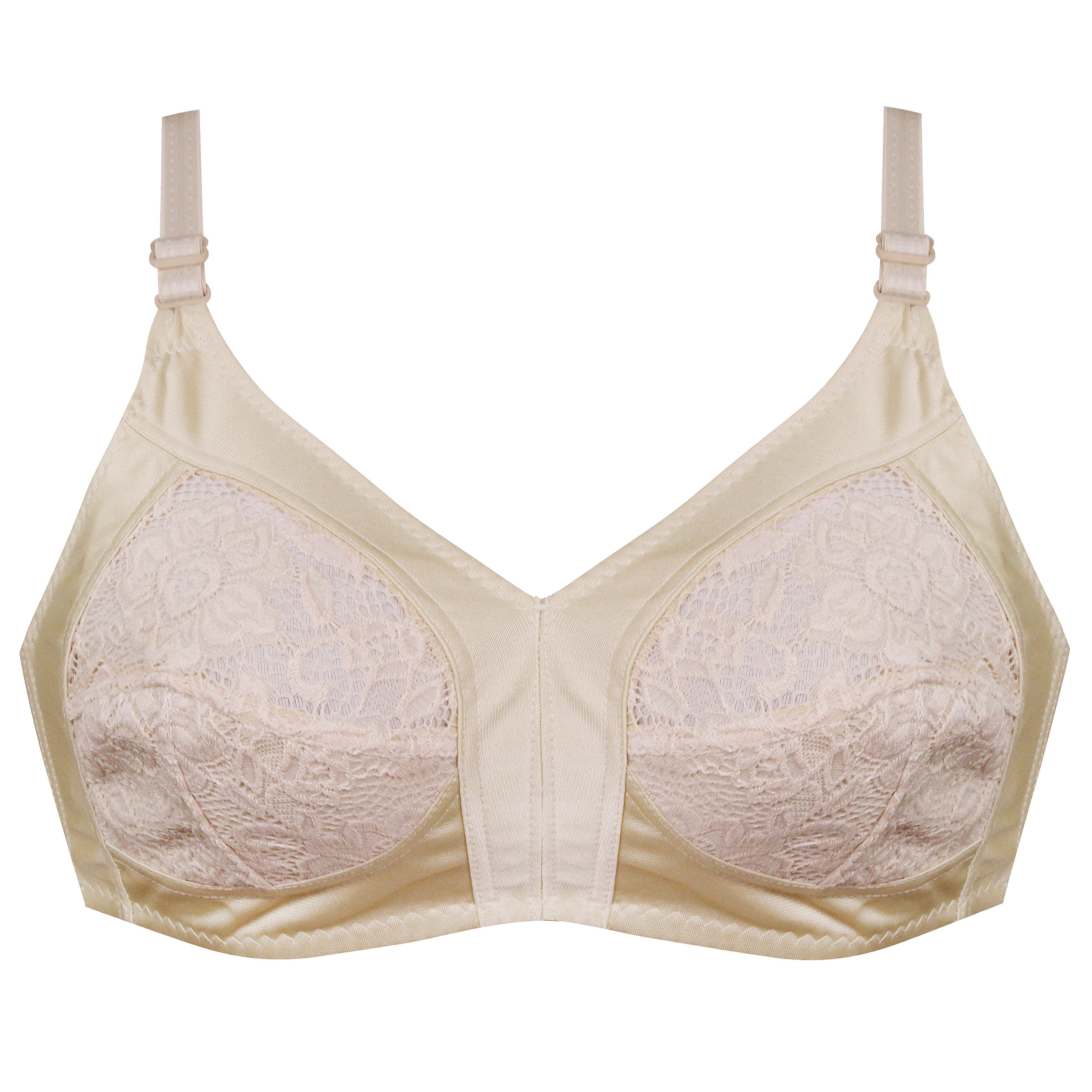 سوتین زنانه گلستان مدل بدون فنر کد 4089 رنگ کرم