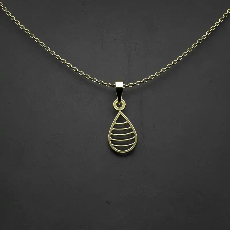 گردنبند طلا 18 عیار زنانه مدوپد مدل هندسی کد Z2-1-1239