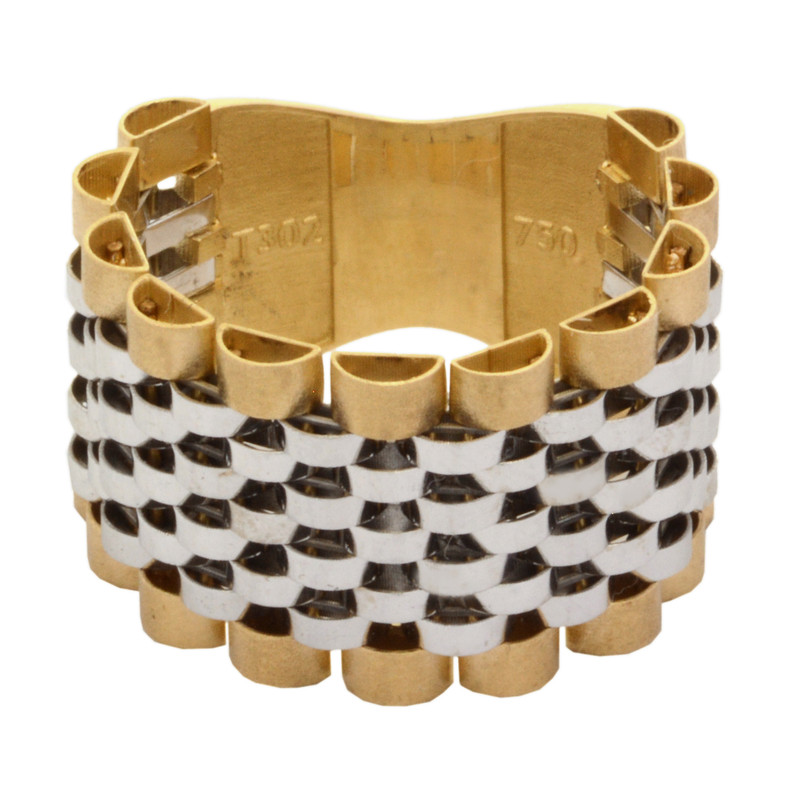 انگشتر طلا 18 عیار زنانه با طرح رولکس طلای مستجابی مدل پارادایس کد 5514 سایز 55 به همراه 50 سوت هدیه طلا