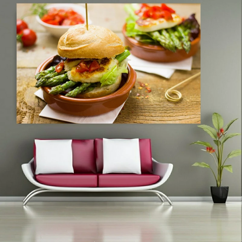 استیکر طرح فست فود مدل همبرگر کد SDA151