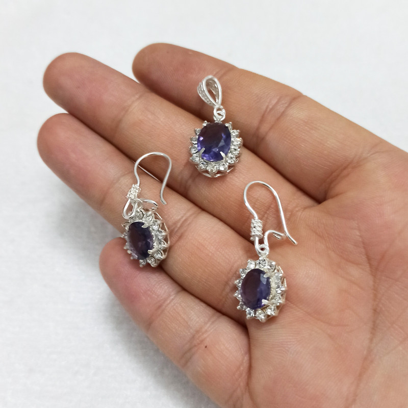 نیم ست نقره زنانه سلین کالا مدل آماتیس کد ce-5