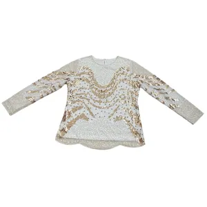 بلوز آستین بلند یقه گرد زنانه مدل ZEQUW112