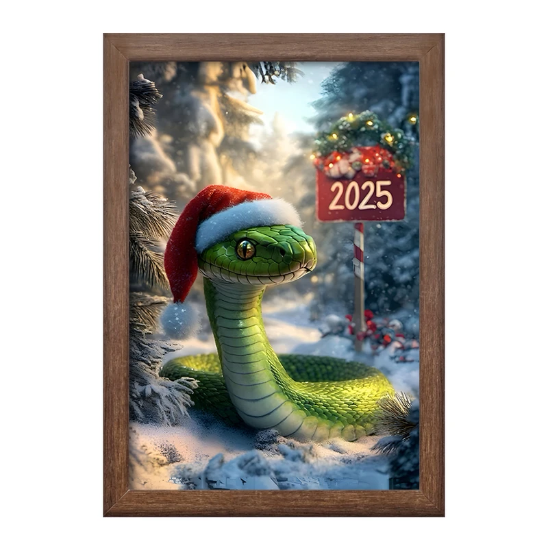 تابلو خندالو طرح سال مار 2025 میلادی کد F8154