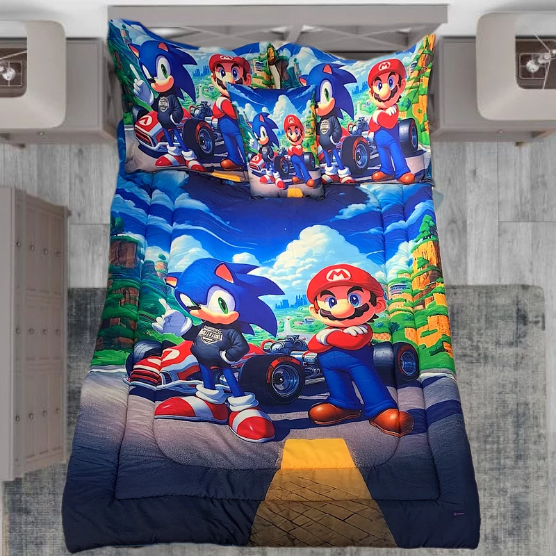 سرویس خواب مدل ماریو کد 555  یک نفره 5 تکه