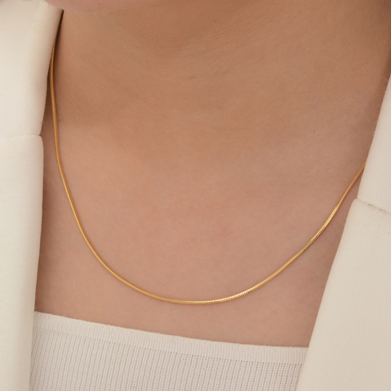 زنجیر طلا 18 عیار زنانه طلای مستجابی مدل ونزو کد 40